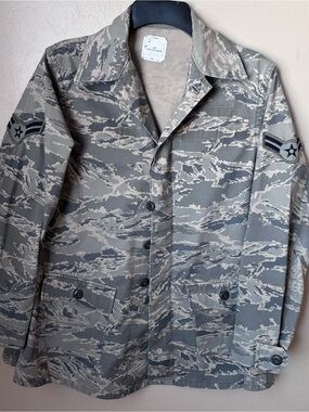 US Air Force ABU Tiger Stripe Camo Utility Coat Jacket 8R NSN 8410-01-538-7930